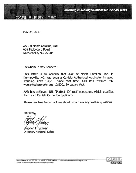 Carlisle Testimonial